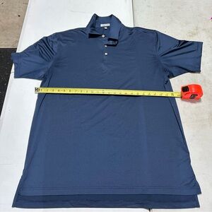NWOT Peter Millar Summer Comfort Navy Blue Golf Polo Shirt Men’s Size XL